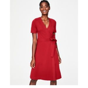Boden size 8 wrap dress red
